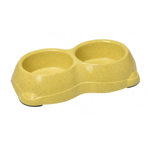 BEST FRIEND BAMBOO CIOTOLA DOPPIA GIALLO- AZZURRO 22,5X11X5,5CM 0,25 L