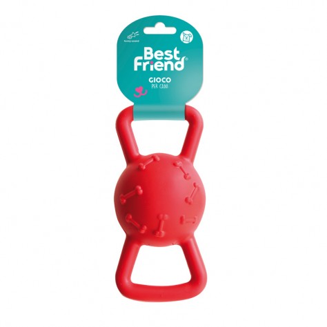 BEST FRIEND PLAYER ONE PALLA CON MANIGLIA GIOCO IN TPR ROSSO 17X8 CM