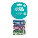 BEST FRIEND 6 ROTOLINI DA 20 SACCHETTI DI RICAMBIO TAGS BLU, ROSA, VERDE