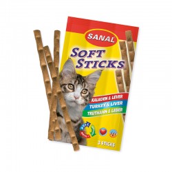 SANAL SOFTSTICK GATTO 15G.- 3 PZ - TACCHINO&FEGATO