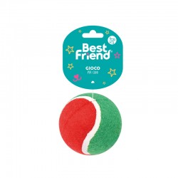 BEST FRIEND PALLA DA TENNIS NATALE ROSSO- VERDE S 6,3CM 60 G