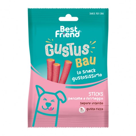 BEST FRIEND GUSTUS BAU MINI STICK PER CANI 50 PANCETTA E FORMAGGIO