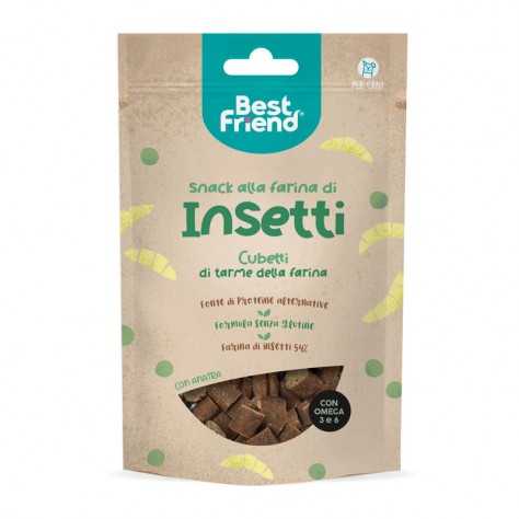 BEST FRIEND SNACK PER CANI ALLA FARINA DI INSETTI 70 TARME DELLA FARINA