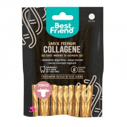 BEST FRIEND 10 STICKS SNACK PREMIUM COLLAGENE PER CANI S 60 G MANZO