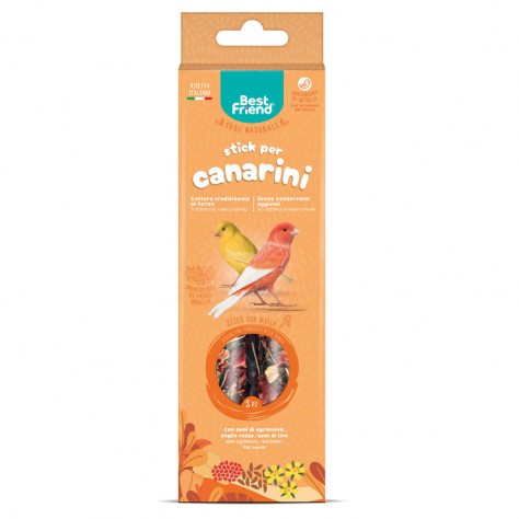 BEST FRIEND 2 PEZZI STICK PER CANARINI 85G MIELE