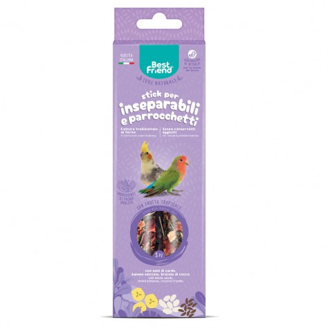 BEST FRIEND 2 PEZZI STICK PER PARROCCHETTI 115 G FRUTTA TROPICALE