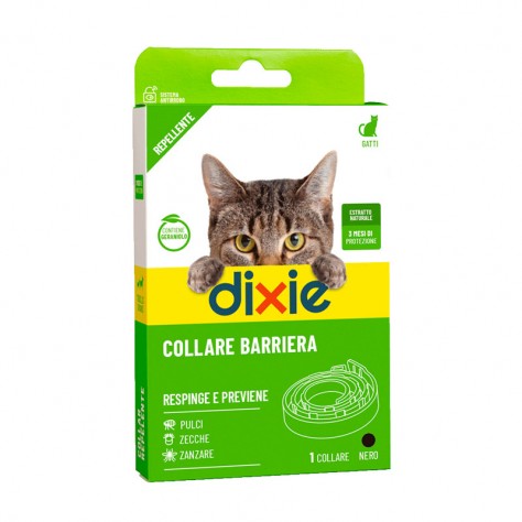 DIXIE COLLARE PROTEZIONE NATURALE NERO GATTO 35 CM